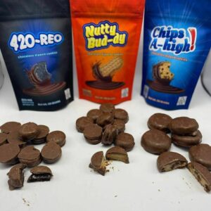420 Reo Chocolate Dripped Cookies, Nutty Buddy